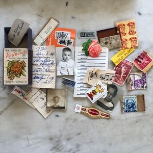 Vintage Australian Redheads Brand Matchboxes Filled With Vintage 'Lil Bits of Ep